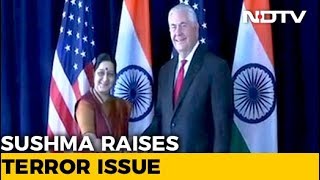 Sushma Swaraj Raises Issue Of Terrorism, H-1B With US Secretary of State