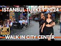 ISTANBUL TURKEY 4K WALKING TOUR IN CITY CENTER AROUND BESIKTAS MARKETS,RESTAURANTS,STREET FOODS