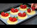Dessert in 5 minutes! Just puff pastry and strawberries