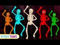 Haunted Five Skeletons Halloween Song | Spooky Scary Skeletons Songs By Teehee Town