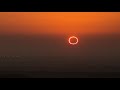 Annular eclipse at sunrise