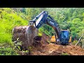Building the CRAZIEST Cliffside Road with ONLY an Excavator | Excavator Planet