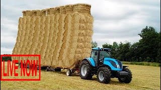 World Amazing Modern Agriculture Equipment and Mega Machines: Hay Bale Handling Tractor, Loade #SON