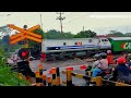 Palang Pintu Perlintasan Kereta Api || Railroad Crossing || Ka Serayu Loko ⚪️🔵 & Ka Bbm Pertamina