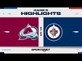 NHL Game 5 Highlights | Avalanche vs. Jets - April 30, 2024