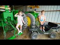 Camping in the Forest and Playing on the Farm Compilation | Tractors for kids