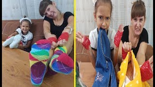 4 PARMAK CHALLENGE, Elif ve Lera yarışıyor eğlenceli oyunlar sonunda sürpriz var, kim kazanıyor