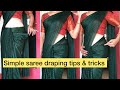 Simple saree draping tips and tricks/How to drape simple saree/#dailywearsaree #sareepleats #saree