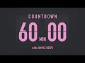 60 Minutes Countdown Flip Clock Timer / Simple Beeps 💕🖤