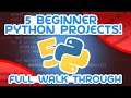 5 Mini Python Projects - For Beginners