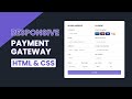 Responsive Payment Gateway Form Design using HTML & CSS