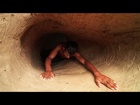 Building Secret House Tunnel Underground And Slide Swimming Pool Underground