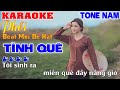 Tình Quê | Hót Nhất Hiện Nay| Karaoke Tone Nam | Nhạc Sống Beat Mới 2024 Dễ Hát