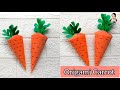 Origami Carrot | DIY Paper Carrot Making For Kids | Paper Craft | Handcraft | Vegetable Craft