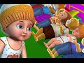 Ten in the Bed Nursery Rhyme | Ten In the Bed Kids' Songs - 3D Nursery Rhymes for Children