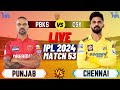 Live: CSK vs PBKS Live, Match 53, Dharmasala | PUNJAB vs CHENNAI Live Match Today | Ipl 2024 Live