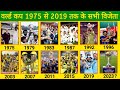 Icc World Cup All Winners Team List From 1975 to 2019 | Icc world cup 2023 India