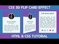 Animated 3D Flip Card Animation on Hover with HTML & CSS