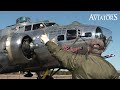 Full start-up and take-off of the B-17 Sentimental Journey (Raw engine sound, no music)