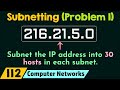 Subnetting (Solved Problem 1)