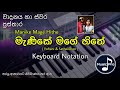 Manike Mage Hithe Notation (මැණිකේ මගේ හිතේ) | Yohani ft. Satheeshan | Keyboard Notation with Lyrics