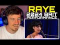RAYE - BRIT Awards 2024 Medley ('Ice Cream Man', 'Prada' & 'Escapism') FIRST TIME REACTION