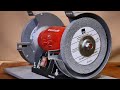Bench Grinder. Removing vibrations, balancing the abrasive disc, faceplate and more.