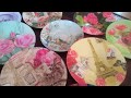 DIY:Upcycle/Decoupage/Modpodge Glass Plates/Saucers with Paper Napkin/Tissue Paper