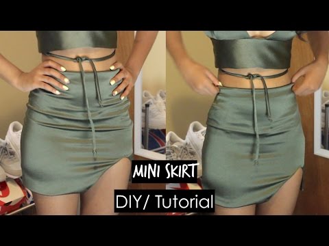 diy satin mini skirt