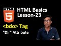 BDO Tag in html in hindi | HTML basics lesson-23 | learn html from beginning | html tutorial (CC)