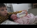 Toddler Boys Taking Care of Newborn Sister | CUTEST VIDEO EVER!