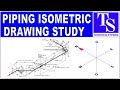 Study piping isometric drawing, slope, rolling, offset, elevation tutorial for pipe fitters