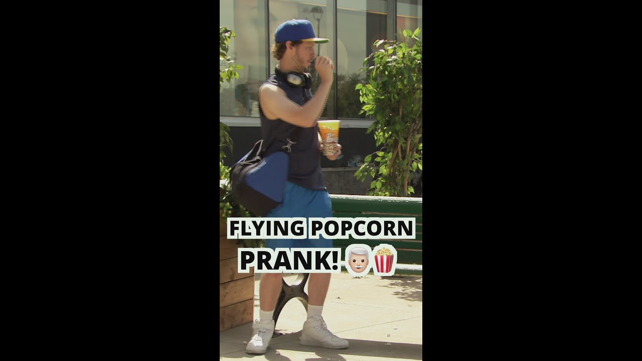Throwing Popcorn into Grandpa’s Mouth 😂👨🏻‍🦳 | Just Pranks #prank #comedy