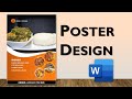 How to Design a Poster in Word | Restaurant Poster Template Design