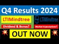 LTIMINDTREE Q4 results 2024 | LTIM results today | LTIMINDTREE Share News | LTIM Share Dividend