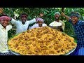MUTTON BIRYANI | Layered Mutton Biryani Recipe Cooking In Village | Goat Biryani Cooking & Eating