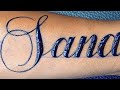 sana name tattoo (time lapse)