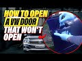How to open a VW door that won't open from inside OR outside