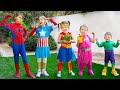 Five Kids Superheroes and Healthy Food + more Children's Songs and Videos