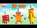 50 minutes of Addition | Learn to count - Level 1 | 123 - Number cartoon for Kids | @Numberblocks
