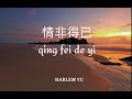 (lirik dan terjemahannya) 情非得已 qing fei de yi - Harlem Yu            (Ost - meteor garden)