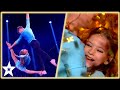 Aerial Dance Duo Win the GOLDEN BUZZER with a STUNNING Audition! | Kids Got Talent