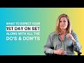What to expect your first day on set - and all of the do's & don'ts!