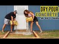How To DRY POUR CONCRETE SLAB and Update of Our 1st Pour