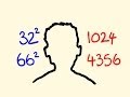How to square any numbers in your head - fast mental math trick