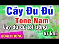 Karaoke Cây Đu Đủ Tone Nam Cm Nhạc Sống Phối Mới | Hoài Phong Organ