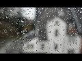 Rain Sounds on a Window - Rain with Thunder on a Roof Window for falling Asleep and Relaxing