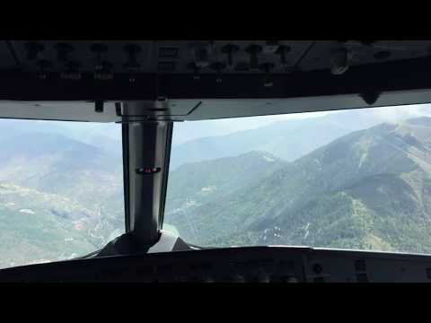Plane Landing at Paro Airport of Bhutan