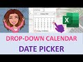 Excel date picker: insert an excel date picker calendar in a cell