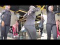 Hijab Style Try On A Set of Women's Sports Clothes Aerobics Gym Leggings